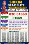 Sikkim Dear Elite Saturday Lottery Result 20-06-26 6 PM