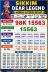 Sikkim Dear Legend Monday Lottery Result 15-06-26 6 PM