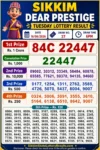 Sikkim Dear Prestige Tuesday Lottery Result 16-06-26 6 PM