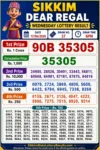 Sikkim Dear Regal Wednesday Lottery Result 17-06-26 6 PM