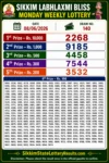 Sikkim Labhlaxmi Bliss Monday Lottery Result 08-06-26 4 PM Sikkim Labhlaxmi Bliss Monday Lottery Result 08-06-26 4 PM