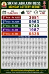 Sikkim Labhlaxmi Bliss Monday Lottery Result 15-06-26 4 PM Sikkim Labhlaxmi Bliss Monday Lottery Result 15-06-26 4 PM