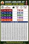 Sikkim Labhlaxmi Joy Saturday Lottery Result 13-06-26 4 PM