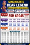 Sikkim Dear Lottery Result 6 PM Today 27-07-26