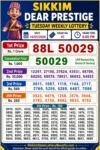 Sikkim Dear Prestige Tuesday Lottery Result 14-07-26 6 PM
