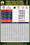 Sikkim Labhlaxmi Delight Wednesday Lottery Result 01-07-26 4 PM