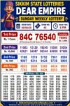 Sikkim Dear Lottery Result 6 PM Today 09-08-26 Sikkim Dear Lottery Result 6 PM Today 09-08-26